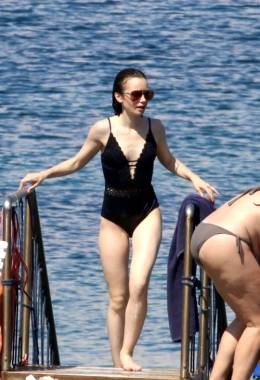 Lily Collins At The Beach