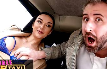 Female Fake Taxi Lady Gang gives this guy another chance to fuck her tight pussy