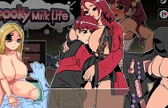 Spooky Milk Life – Hentai game – gameplay part 1 – big tits – milf