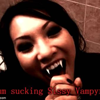 Cum Drinking Vampire Sissy Caption