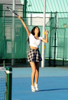 Chloe Khan Jugando Al Tenis En Manchester Sabado 15 Octubre