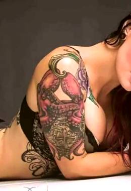 Pretty Brunette Who Seems To Take Her Ink Seriously.