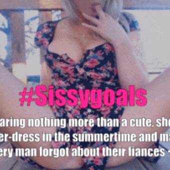 Wearing nothing more than a flowerdress